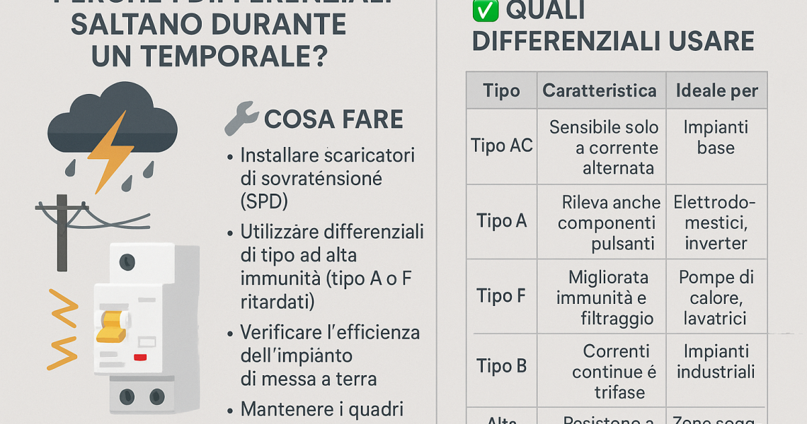 ⚡ Perché i differenziali scattano durante un temporale?